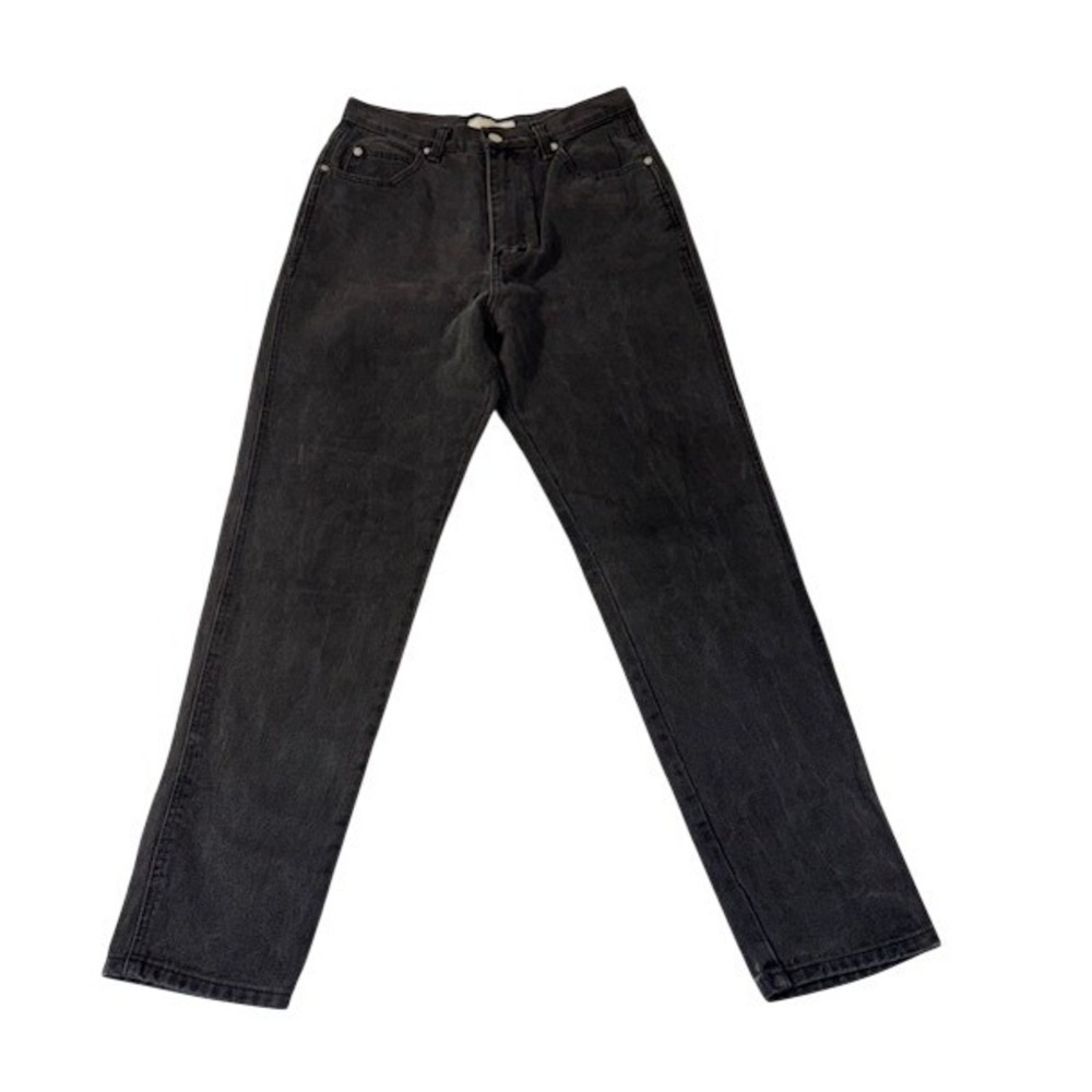 Vintage High Waisted Jeans Black Denim Mom Style 1980s Jeanjer By Jordache